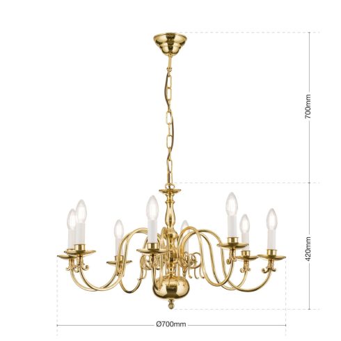 Orion Csillár OR 1235-8 MS FLAMISCH 001835