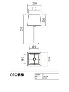 Redo Asztali lámpa 01-1148-AB-SCTSQ-BG SAVOY