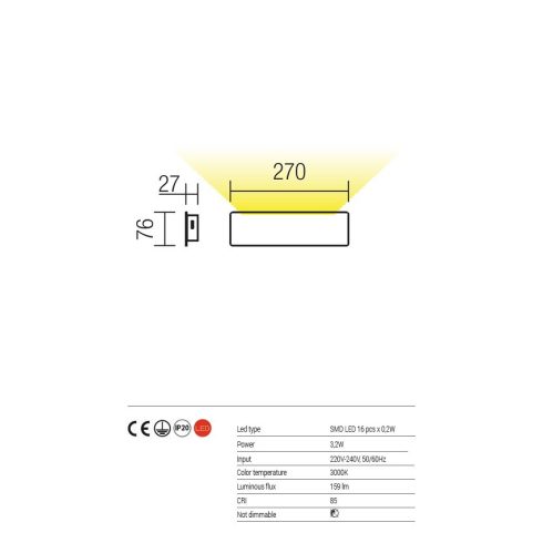 Redo Fali lámpa 01-1231 SENSE