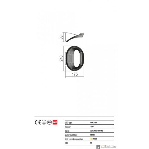 Redo Fali lámpa 01-1314 HUA