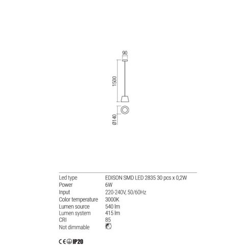 Redo Függeszték 01-1495 LOLLI