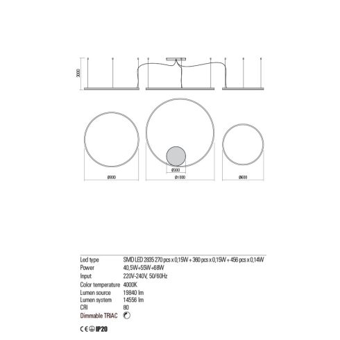 Redo Függeszték 01-1924-TRIAC ORBIT