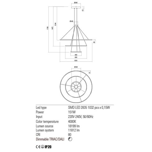 Redo Függeszték 01-2483 ORBIT