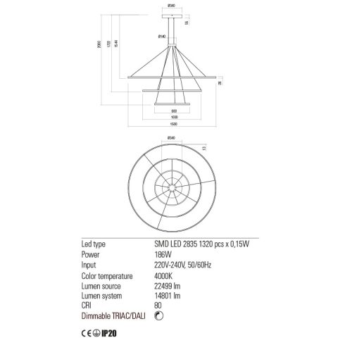 Redo Függeszték 01-2484 ORBIT