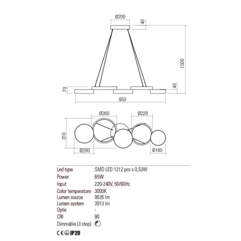 Redo Függeszték 01-2544 CRONOS