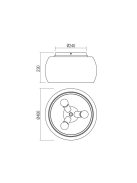 Redo Mennyezeti lámpa 01-3065 CROMA