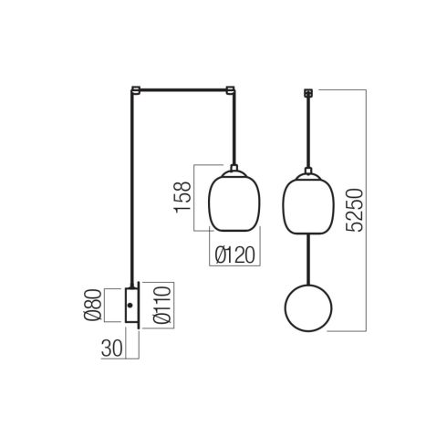 Redo Fali lámpa 01-3484 KHADI
