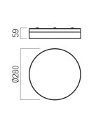 Redo Mennyezeti lámpa 01-3728 FRISBI