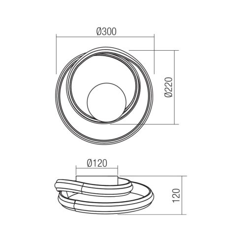 Redo Fali lámpa 01-4352 TORSION