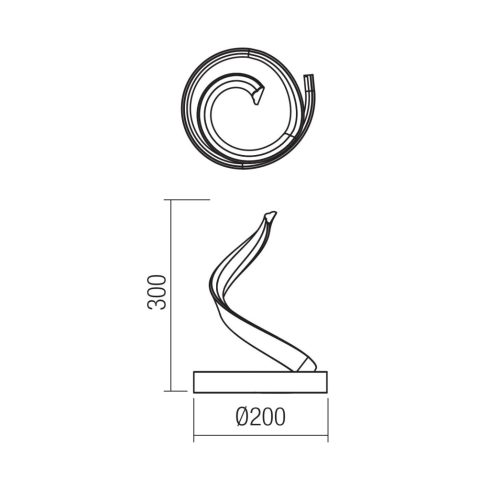 Redo Asztali lámpa 01-4369 TORSION