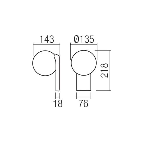 Redo Fürdőszobai lámpa 01-4379 OPALE