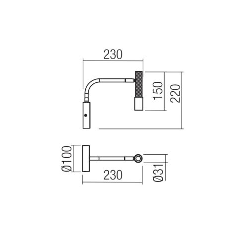 Redo Fali lámpa 01-4440 DRILL
