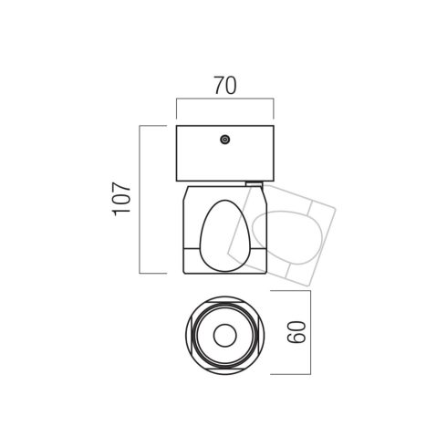 Redo Mennyezeti lámpa 01-4488 CRISP