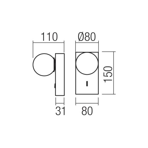 Redo Fali lámpa 01-4768 NORMA