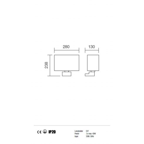 Redo Fali lámpa 01-678SBK BG ENJOY