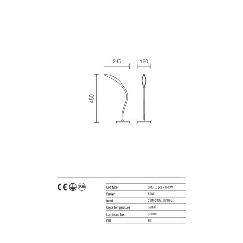 Redo Asztali lámpa 01-841 SLY
