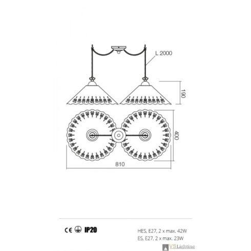Incanti Függeszték 02-804-CT40 LEA