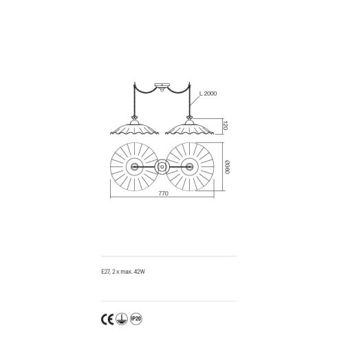 Incanti Függeszték 02-904-CC36 LEA