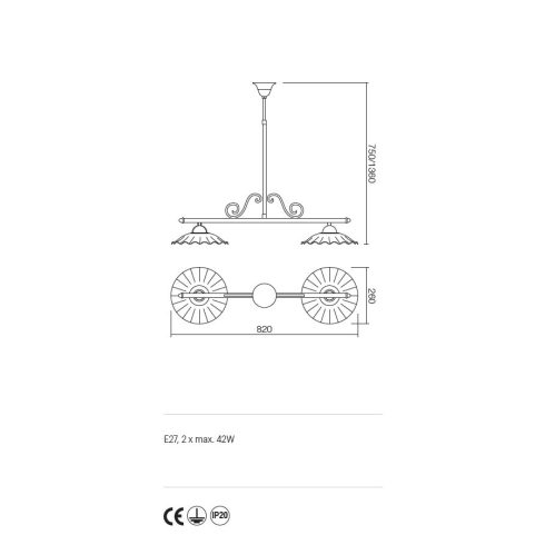 Incanti Függeszték 02-905-CC26 LEA