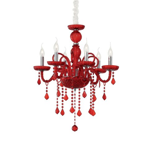 Ideal Lux Csillár GIUDECCA SP6 ROSSO 027418