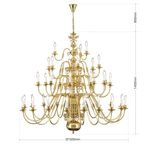 Orion Csillár OR 1239-18+12+6+3 MS - mit Adler FLAMISCH 084944