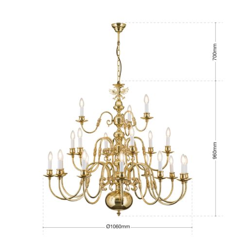 Orion Csillár OR 1239-12+6+3 MS - mit Adler FLAMISCH 094318