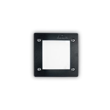   Ideal Lux Kültéri falba süllyesztett lámpa LETI PT1 SQUARE NERO 096582