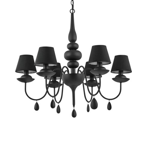Ideal Lux Csillár BLANCHE SP6 NERO 111872