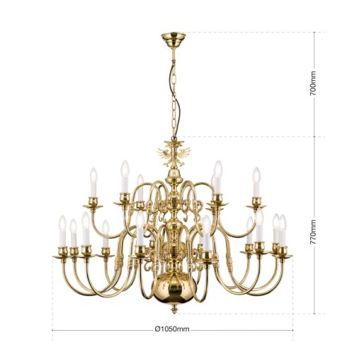 Orion Csillár OR 1239-12+6 MS - mit Adler FLAMISCH 129980