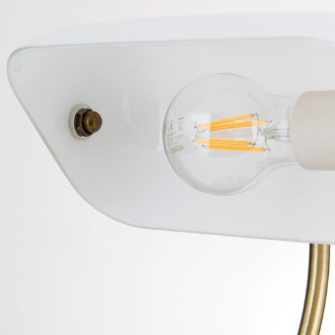 Orion Asztali lámpa OR 4-587-1 Patina-opal BANKERSLAMP 150878