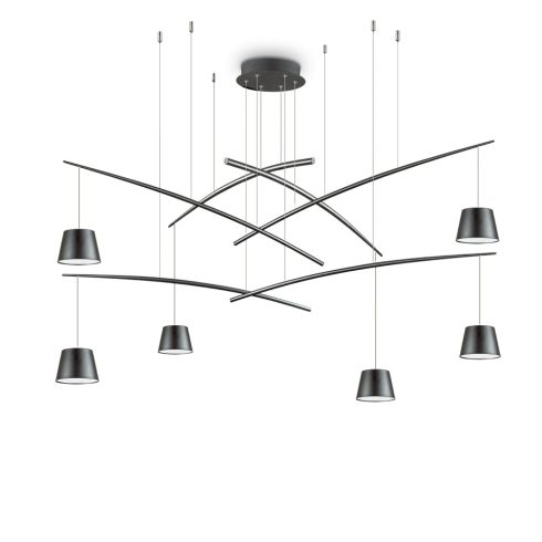 Ideal Lux Csillár FISH SP6 NERO 196992
