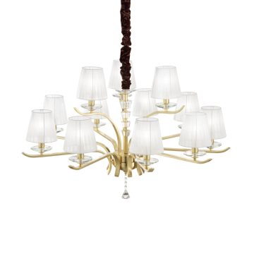 Ideal Lux Csillár PEGASO SP12 OTTONE SATINATO 197746