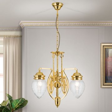  Csillár OR 1440-3 gold-411 klar-Schliff BUDAPEST 202249