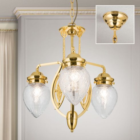  Csillár OR 1440-3 gold-411 klar-Schliff BUDAPEST 202249