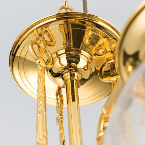  Csillár OR 1440-3 gold-411 klar-Schliff BUDAPEST 202249