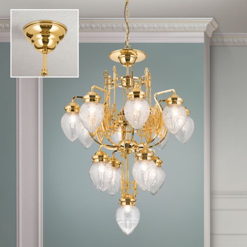 Orion Csillár OR 1440-8+4+1 gold-411 klar-Schliff      BUDAPEST 202270