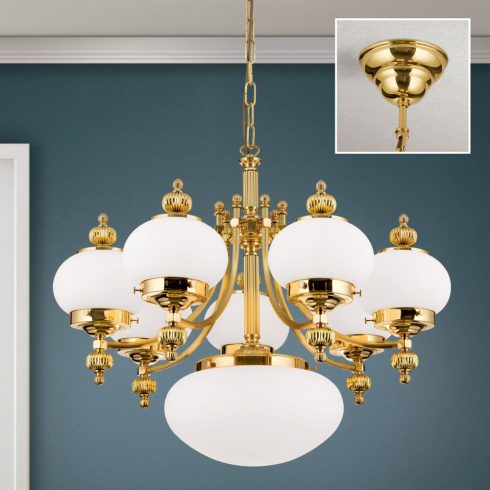 Orion Csillár OR 1319-7+1 MS-328, 330 opal matt WIENER NOSTALGIE 205080