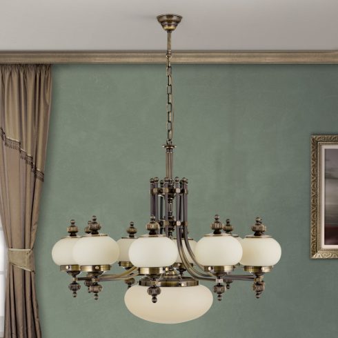 Orion Csillár OR 1319-10+1 Patina-328, 337 champ matt WIENER NOSTALGIE 205127