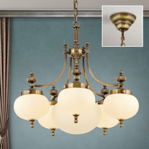 Orion Csillár OR 1320-5+1 Patina-328, 329 champ matt WIENER NOSTALGIE 205370