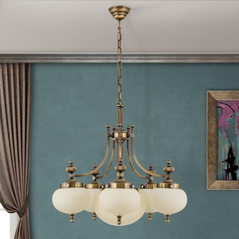 Orion Csillár OR 1320-5+1 Patina-328, 329 champ matt WIENER NOSTALGIE 205370