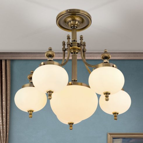 Orion Csillár OR 1321-5+1 Patina-328, 329 champ matt WIENER NOSTALGIE 205950