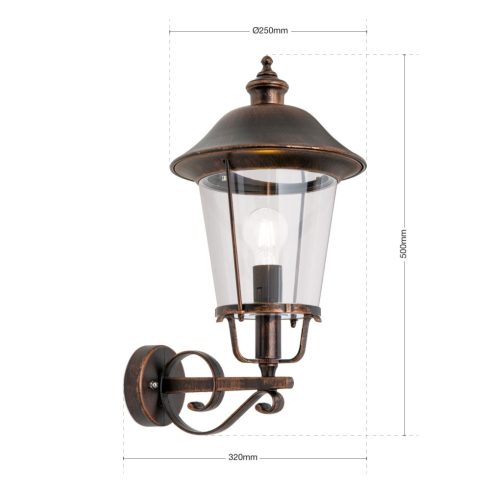 Orion Kültéri kandelláber OR 11K-360.00 schw.-kupfer-aufw. KENZO 222841