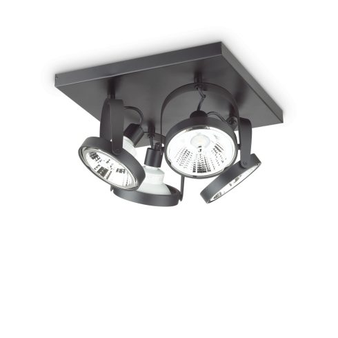 Ideal Lux Mennyezeti lámpa GLIM PL4 SQUARE NERO 229645