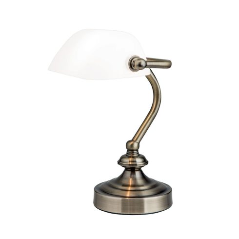 Orion Asztali lámpa OR 4-1165-1 Patina-opal BANKERSLAMP 245444