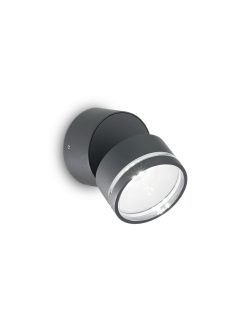   Ideal Lux Kültéri fali lámpa OMEGA AP ROUND ANTRACITE 3000K 247076
