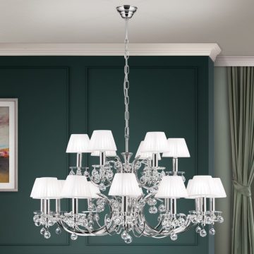   Orion Csillár OR 2144-12+6 chrom-4469 weiß KRISTALLDESIGN 255054