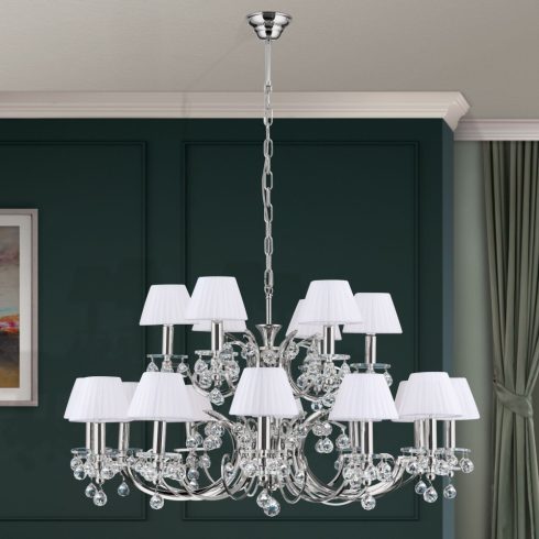 Orion Csillár OR 2144-12+6 chrom-4469 weiß KRISTALLDESIGN 255054