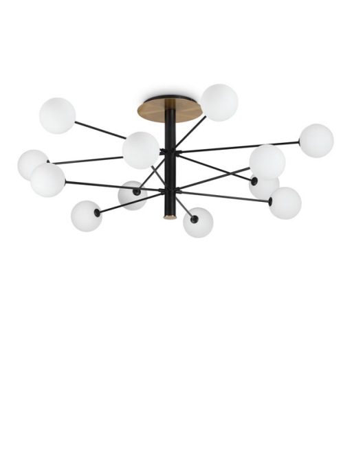 Ideal Lux Mennyezeti lámpa COSMOPOLITAN PL12 NERO OTTONE 273709