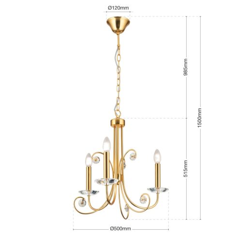 Orion Csillár OR 1842-3 gold-matt ARIANE 276851