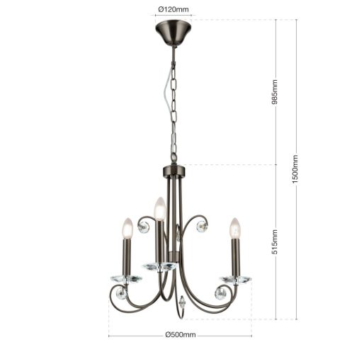 Orion Csillár OR 1842-3 dark-nickel ARIANE 276868